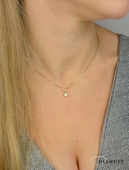 Zawieszka złota DIAMENT diament 0,08 ct . Zawieszki z diamentami. Wisiorki z diamentami. Biżuteria Apart (4).JPG